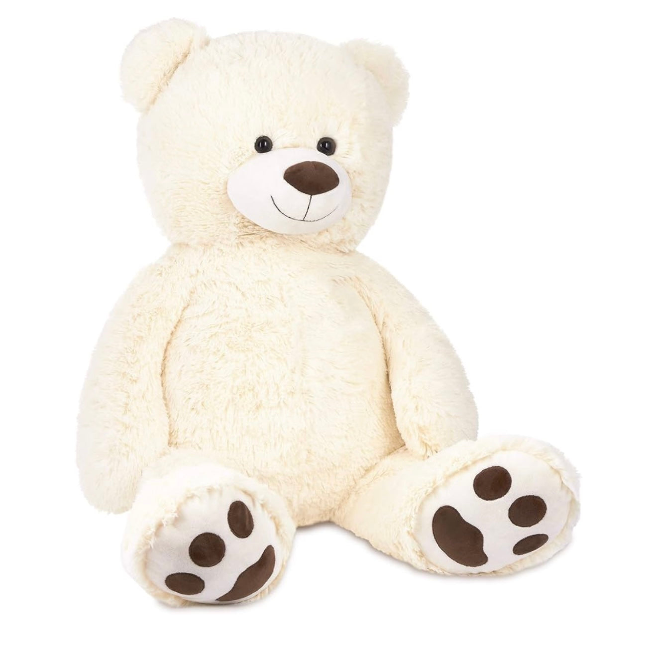 Ours en peluche de couleur blanche, mesurant 100 cm