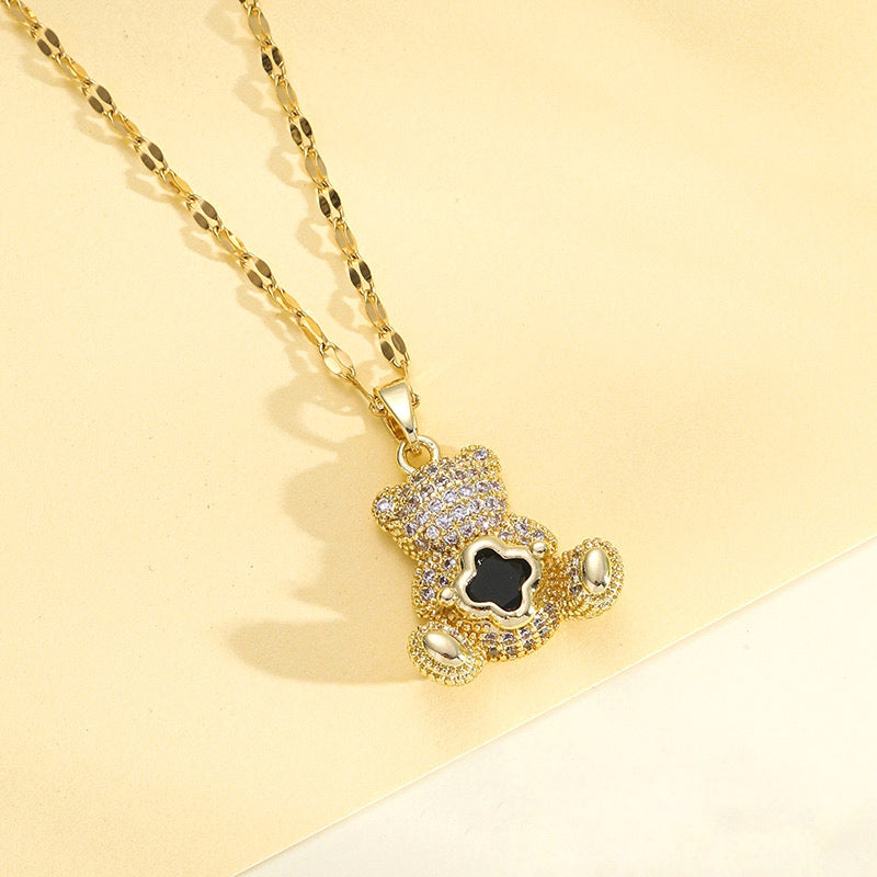Collier Ours Brillant – Charme et Élégance