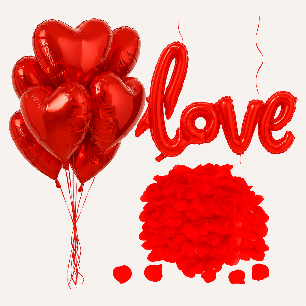 Kit Déco Romantique – Ballons & Pétales