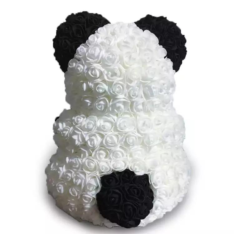 Ours en roses 40 cm Panda