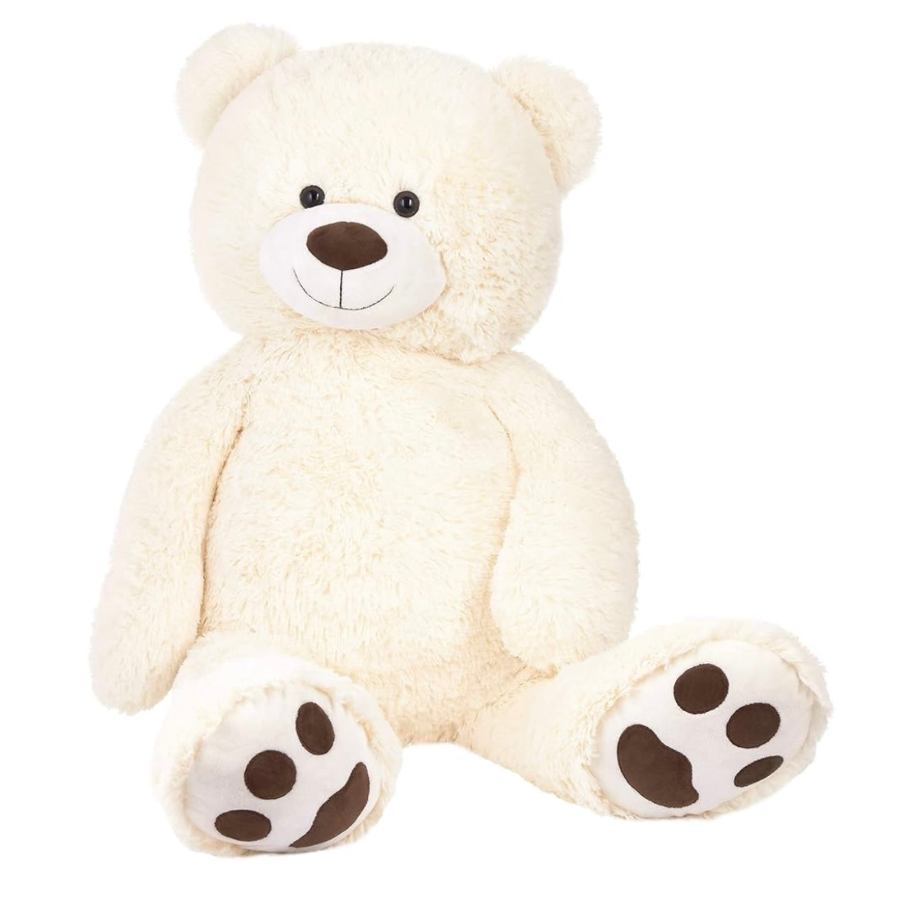 Ours en peluche de couleur blanche, mesurant 100 cm
