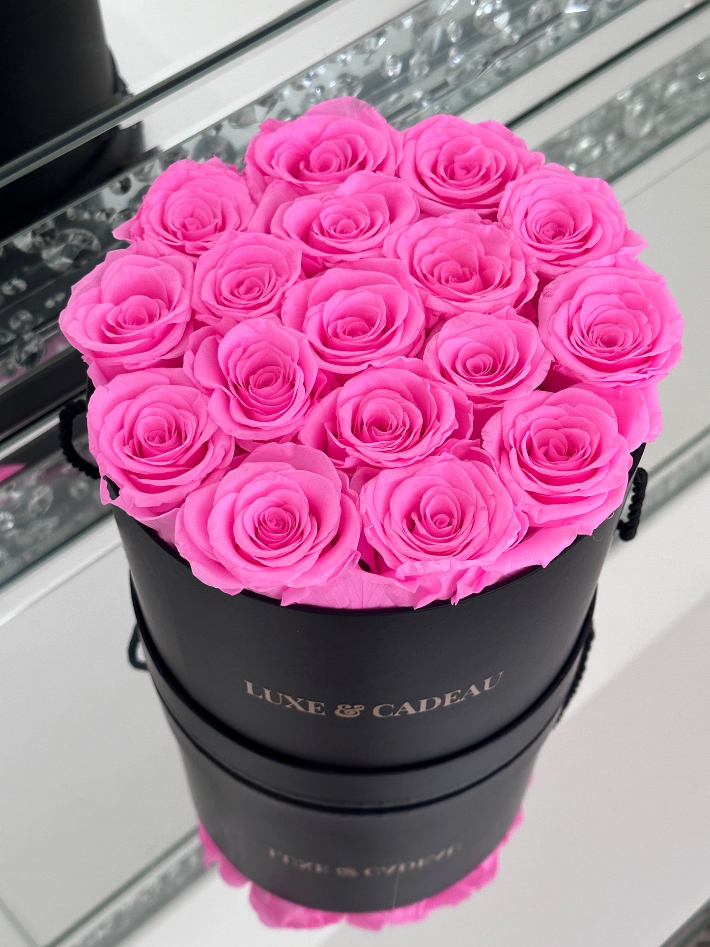 Rose éternelles boîte Ronde personnalisée