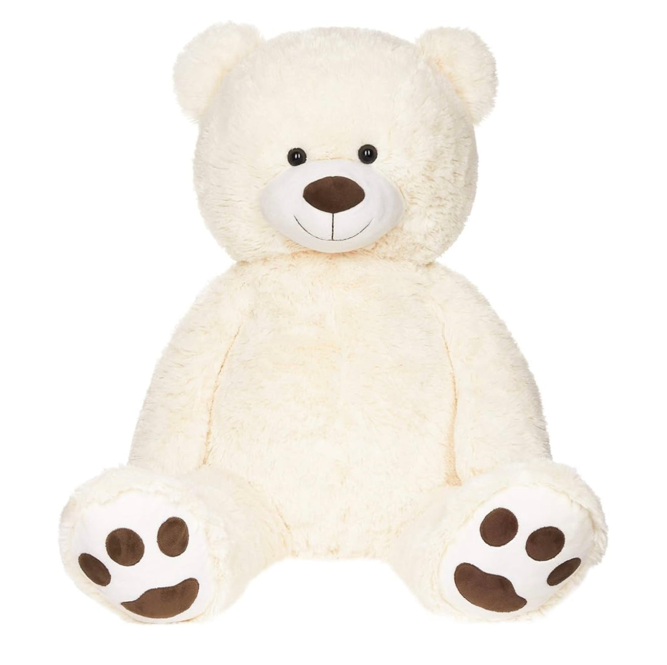 Ours en peluche de couleur blanche, mesurant 100 cm