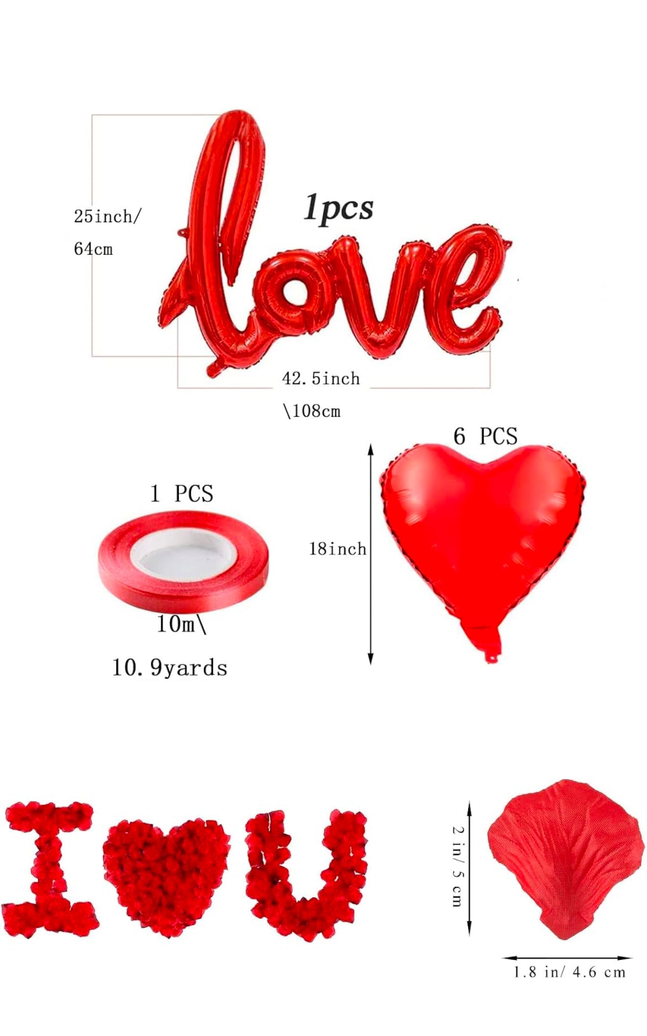 Kit Déco Romantique – Ballons & Pétales