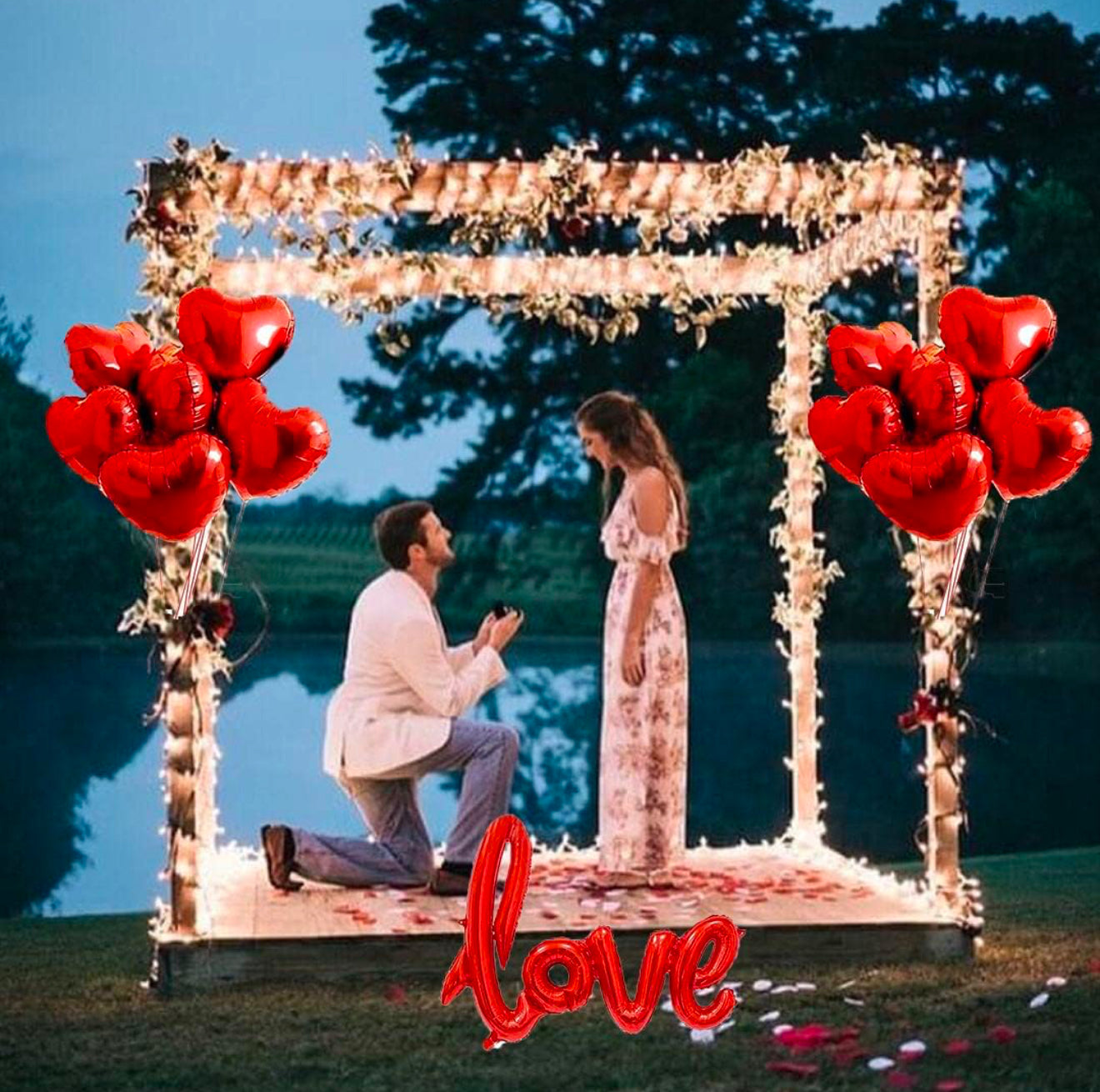 Kit Déco Romantique – Ballons & Pétales