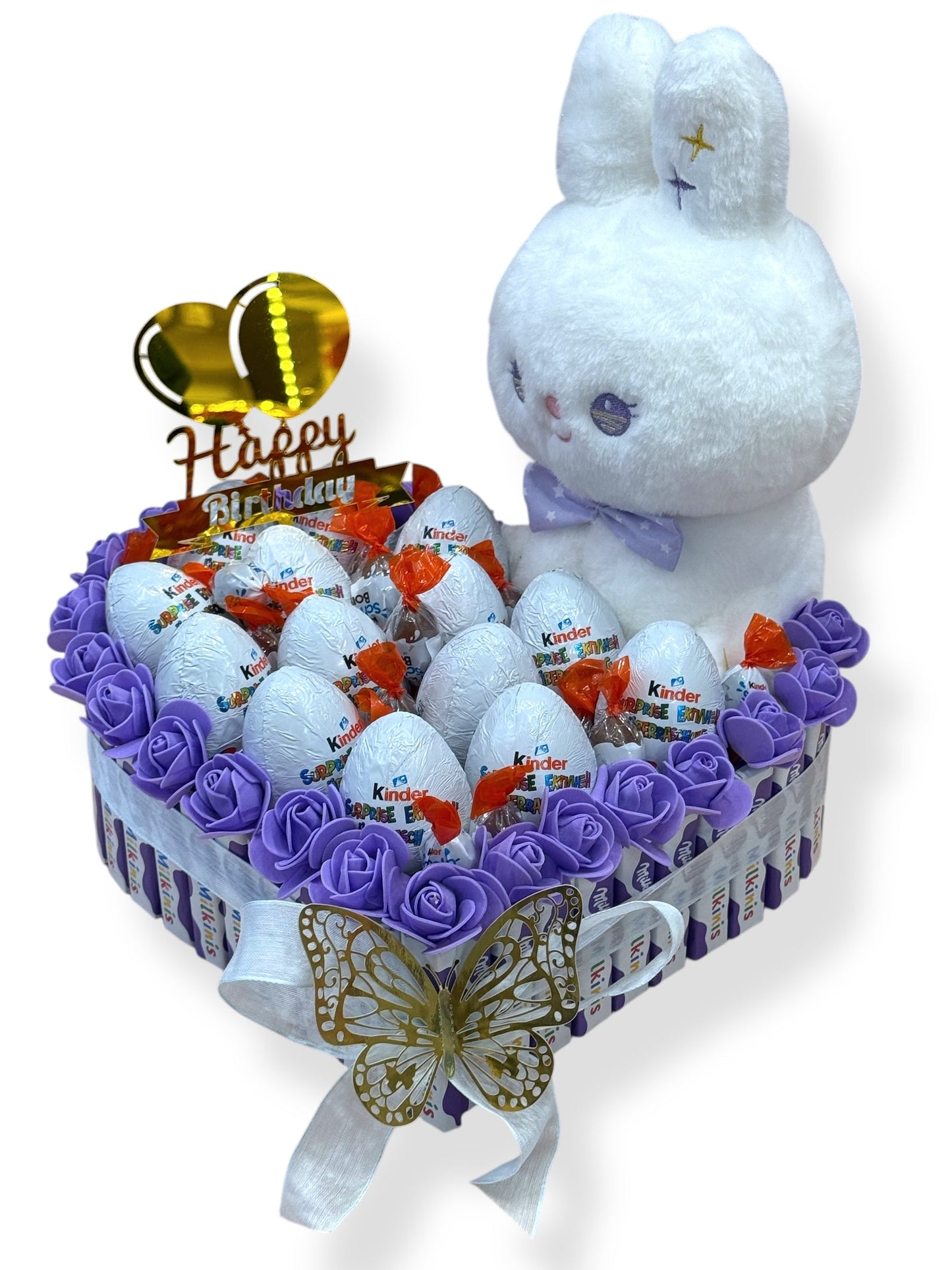 Coffret Cadeau Anniversaire – Édition Spéciale avec Peluche et Chocolats Kinder
