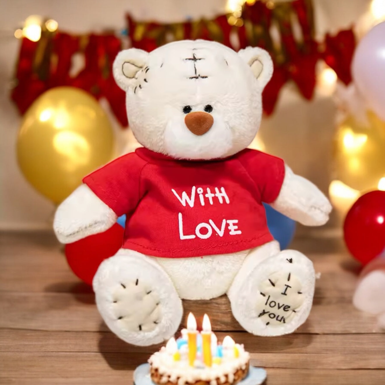 Ourson en Peluche “With Love” – Un Cadeau Tendre et Touchant