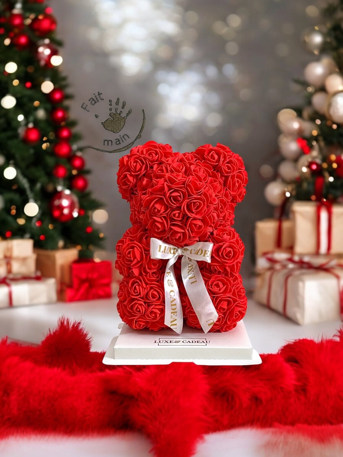 Coffret Cadeau avec ourson en rose
