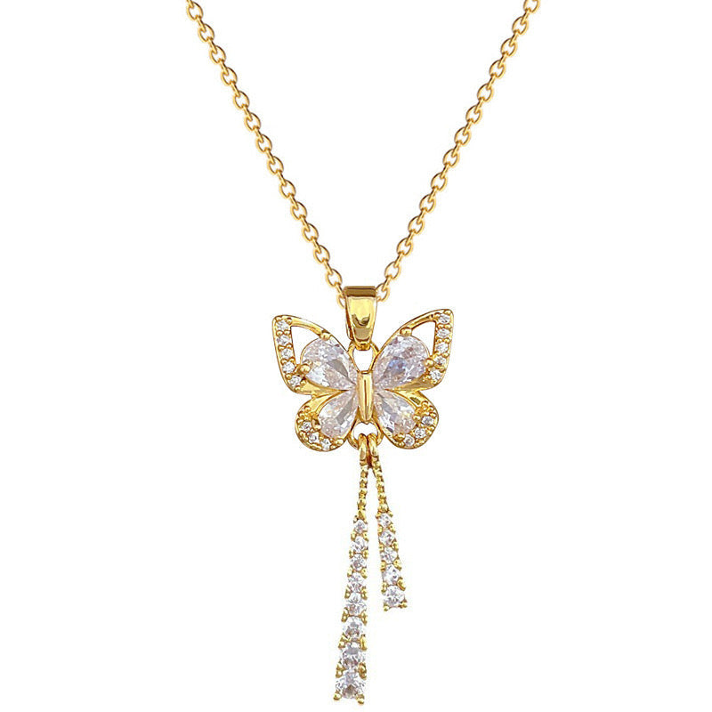 Collier Papillon Éclat Doré – Élégance et Raffinement