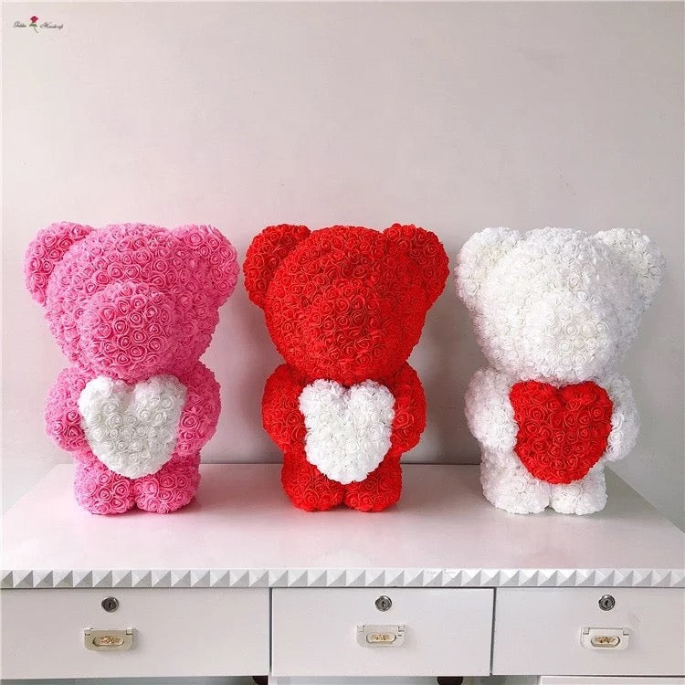 Ourson en rose 55cm