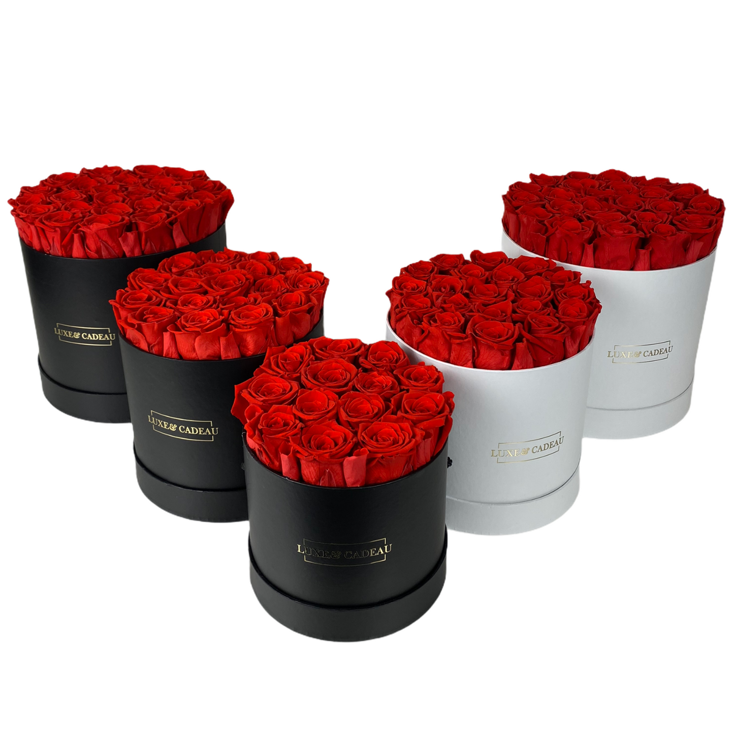 Rose éternelles boîte Ronde personnalisée