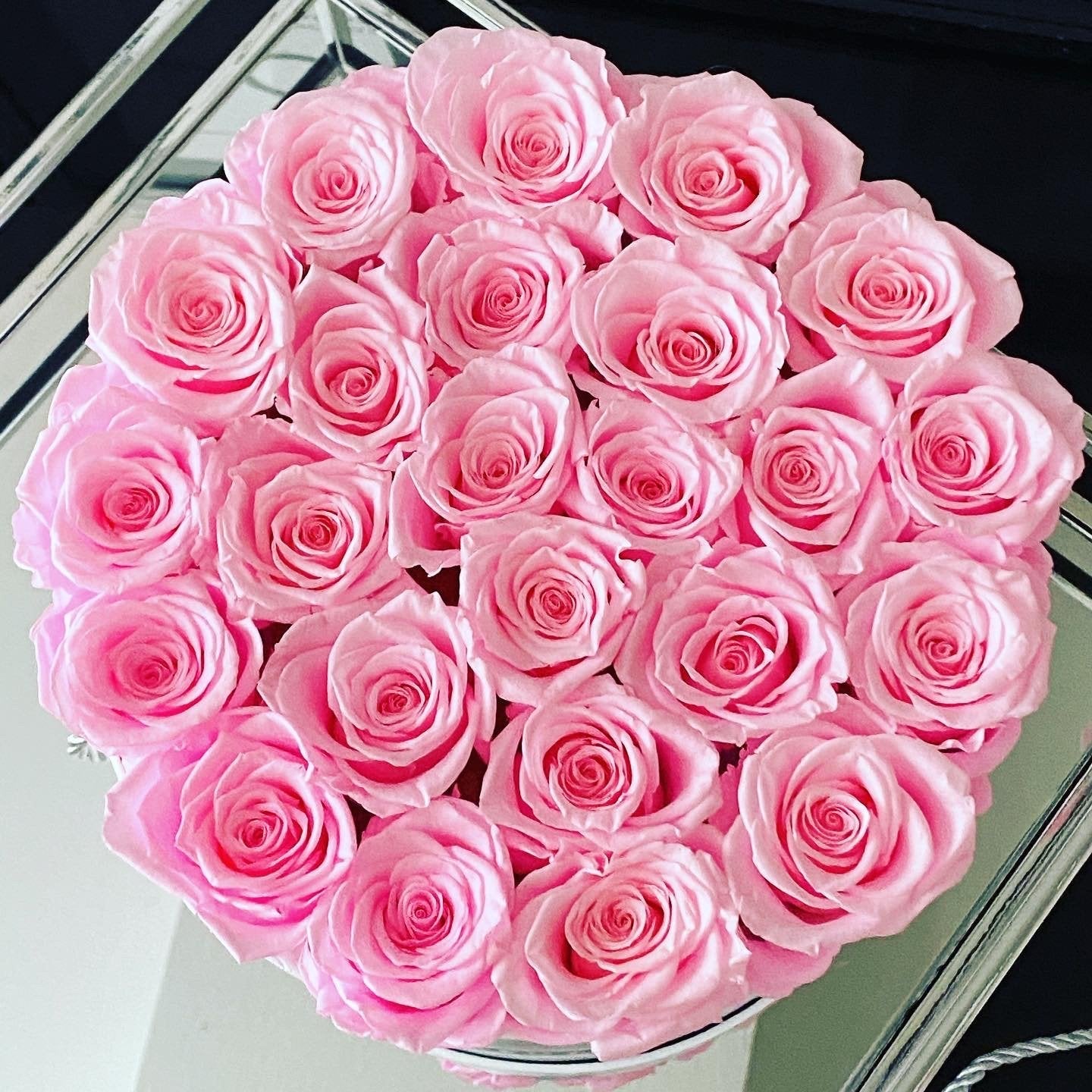 Rose éternelles boîte Ronde personnalisée