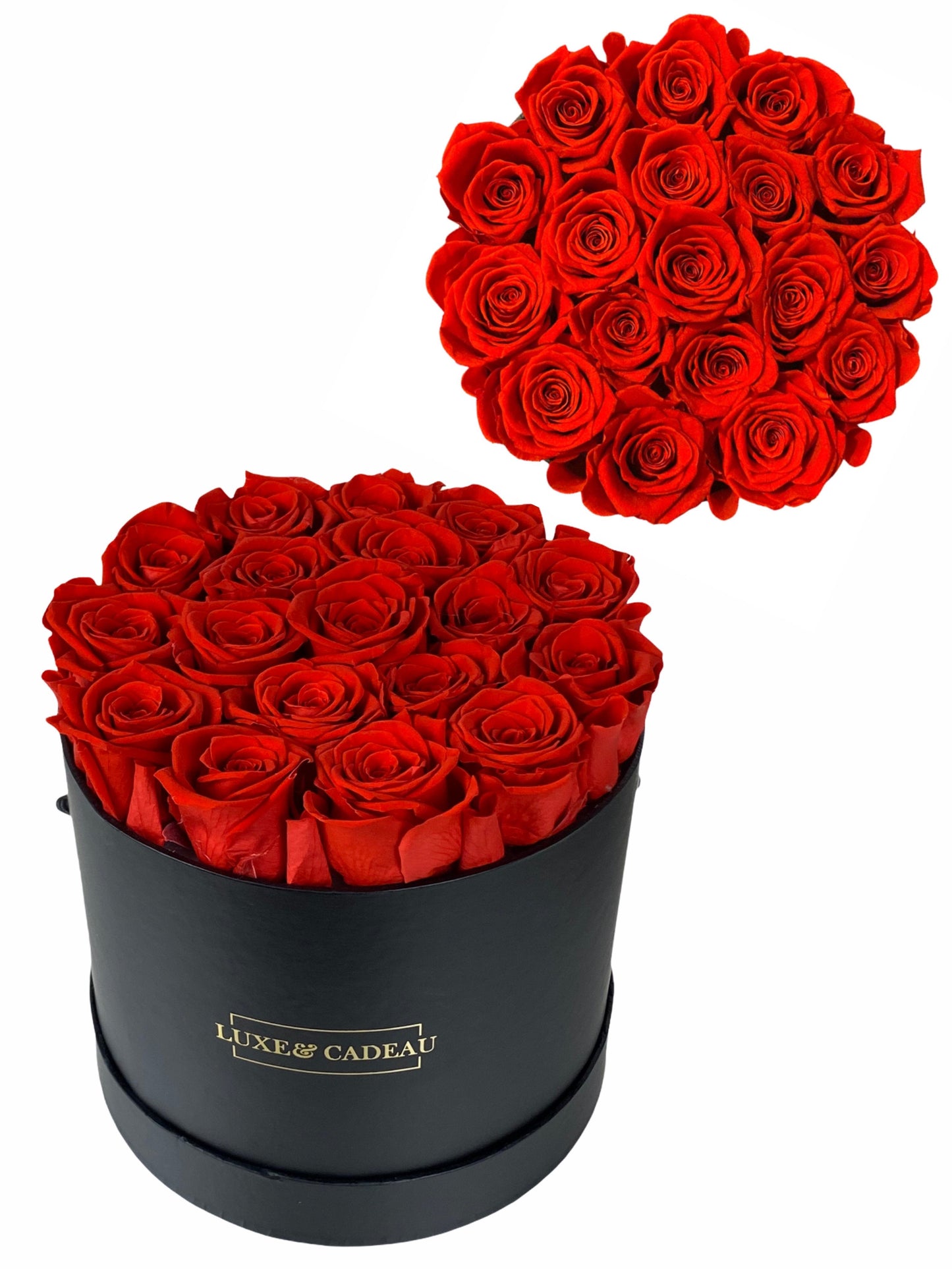 Rose éternelles boîte Ronde personnalisée