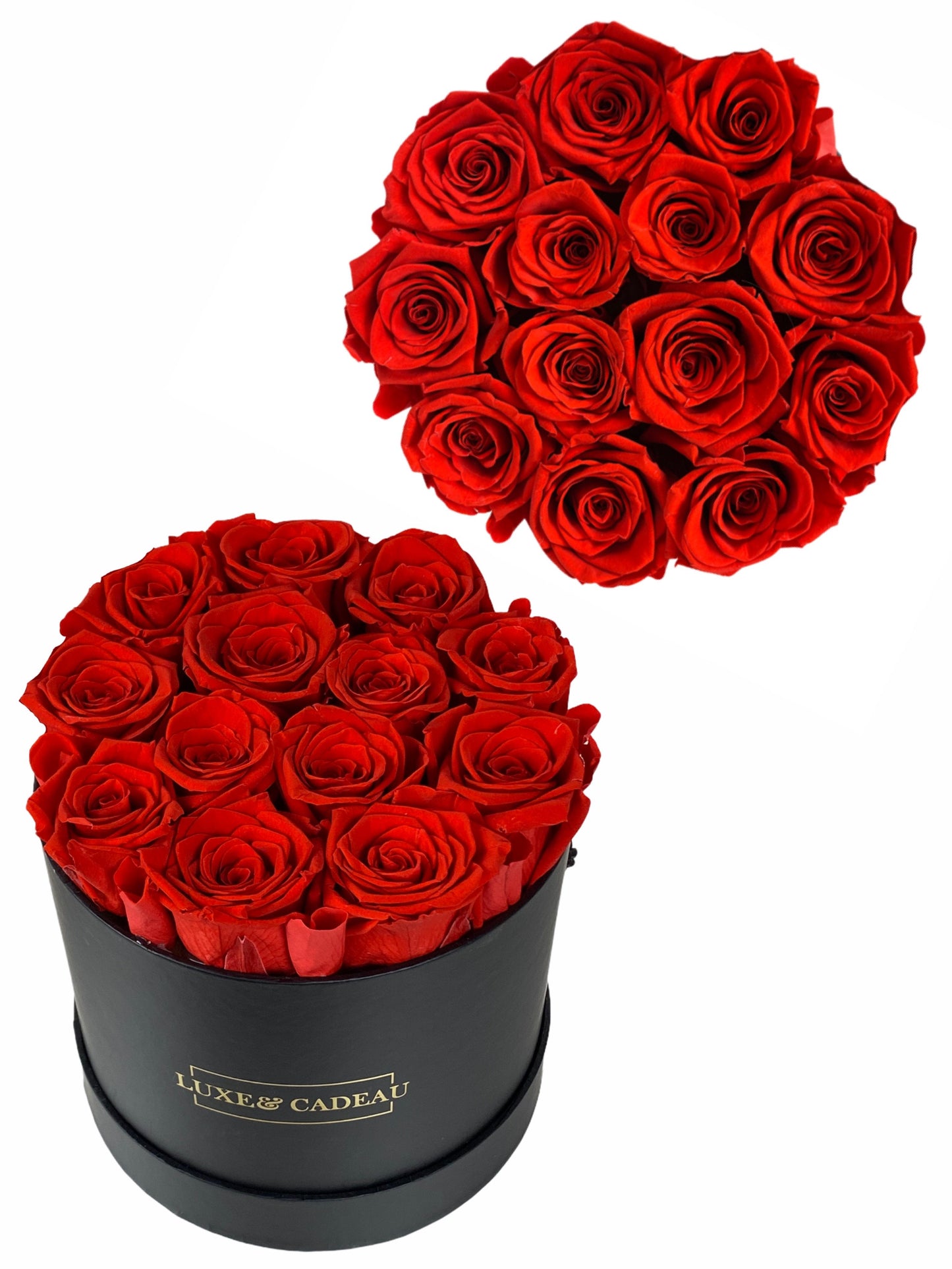 Rose éternelles boîte Ronde personnalisée