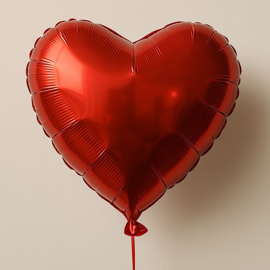 Ballon cœur rouge métallisé – Un symbole d’amour parfait