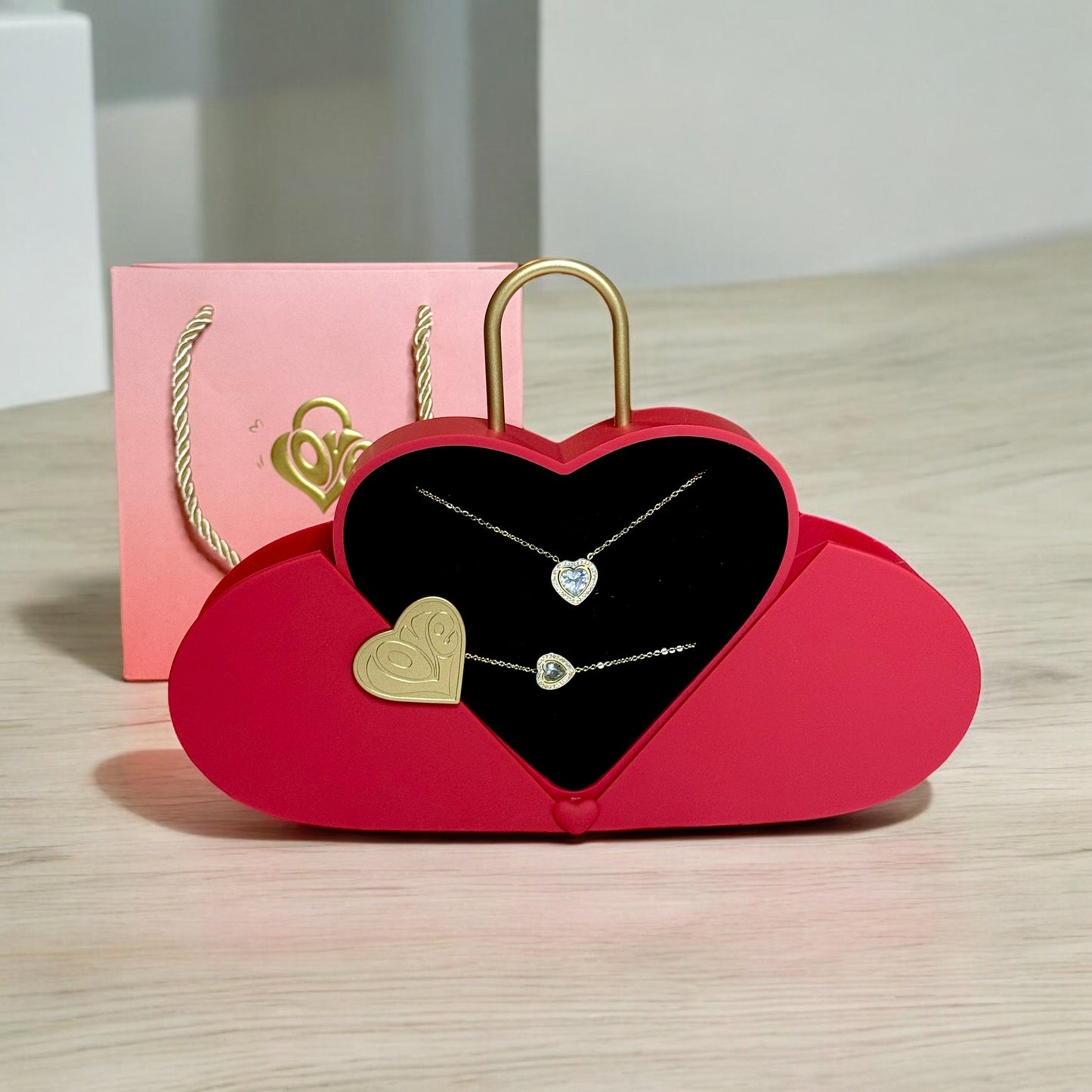 Coffret Cadeau en Forme de Cœur « Amour Éternel » Bijoux