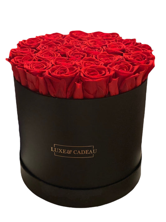 Rose éternelles boîte Ronde personnalisée