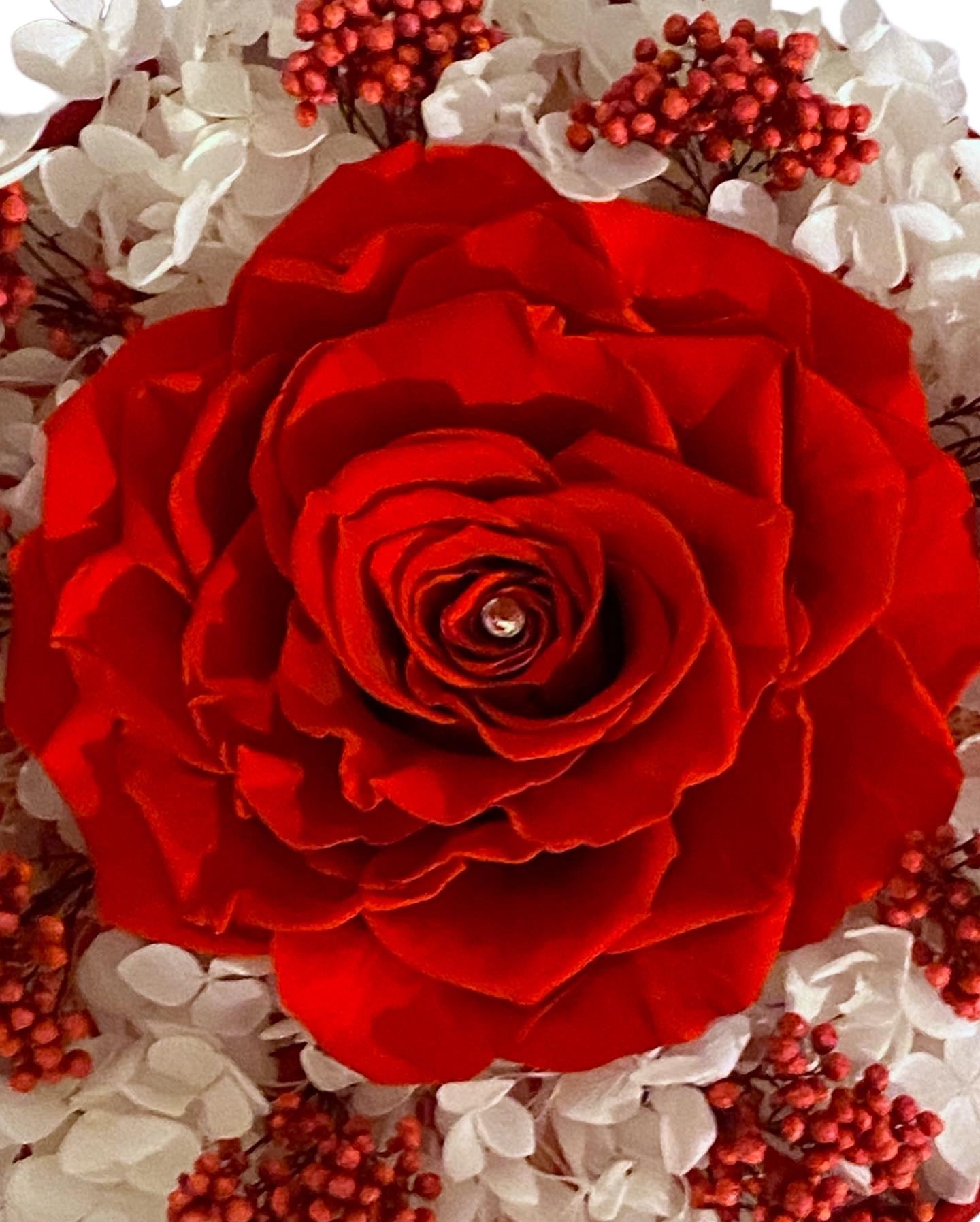 Rose Éternelle Rouge dans Boîte Cadeau – Fleur Naturelle Stabilisée 5 Ans